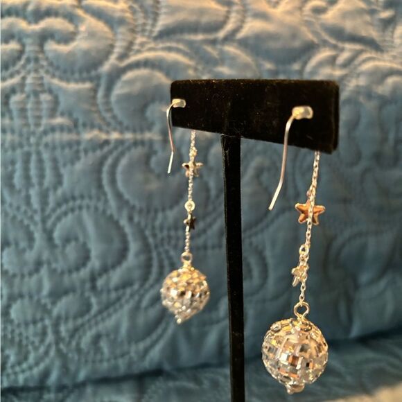 NEW Iron Orchid Studio
Stars & Disco Ball Silver Tone Earrings - Picture 9 of 9